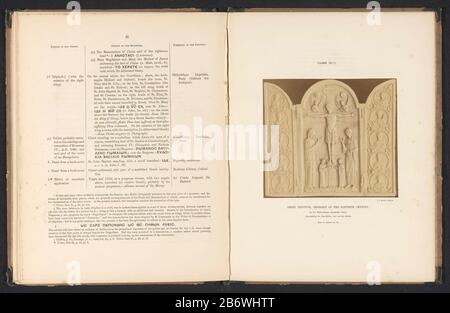 Ivoren Grieks triptiek, voorstellende de kruisiging van Christus en heiligen trittico greco, probabilmente dell'XI Secolo (titel op object) trittico greco d'Avorio, raffigurante la crocifissione di Cristo e il santo trittico greco, probabilmente dell'XI Secolo (title object) Tipo Di Proprietà: Foto pagina numero articolo: RP-F 2001-7-243-7 marchi: Numero, recto, stampato: '(Classe VII). F.'opschrift, recto, stampato: 'Nella Bibliothèque Impériale, Parigi, Rappresentante la Crocifissione, e vari Santi. Dimensione 11 pollici per 9,5.' Produttore: Fotografo: J. A. Spencer (indicato sull'oggetto) Foto Stock