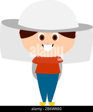 Apicoltore, illustrazione, vettore su sfondo bianco. Illustrazione Vettoriale