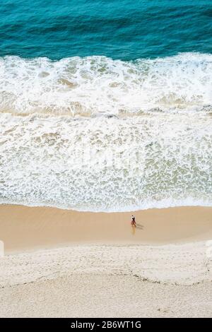 Spiaggia di Copacabana a Rio de Janeiro in Brasile Foto Stock
