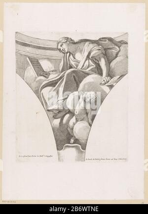 Johannes de Evangelist Schilderingen in de Cappella Buongiovanni (seriettel) Johannes de EvangelistSchilderingen in de Cappella Buongiovanni (seriettel) Tipo Oggetto : Pent Objectnummer: RP-P-OB-38.622Catalogusreferentie: The Illustrated Bartsch 16Bartsch 16 Iscrizioni / Merken: Collector's mark , verso, costruttore Lanschermeld (Lugnoitop): Giovanni Giacomo de'Rossi (vermeld op object)Plaats manufacture: Pentmaker: Italiënaar schildering van: Romeuitgever: Rome Dating: CA. 1632 - ca. 1682 ken Fisico Foto Stock