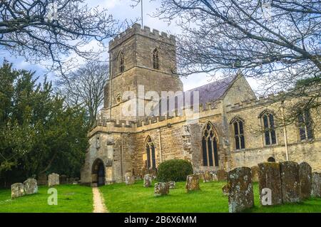 La chiesa di San Pietro e San Paolo, Steeple Aston, Oxfordshire. Foto Stock