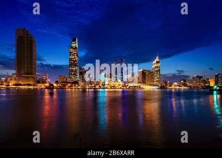 Bitexco Financial Tower è un grattacielo nella città di ho Chi Minh, Vietnam Foto Stock