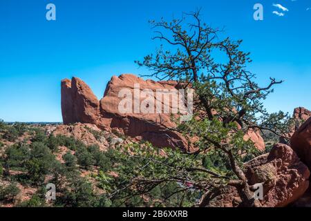 La South Gateway Rock a Colorado Springs, Colorado Foto Stock