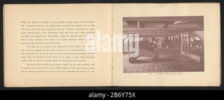 Kanonnendek van de HMS Victory Piano Inferiore (gun deck) (titel op object) Kanonnendek HMS Victory piano Inferiore (deck gun) (title object) Tipo Di Proprietà: Fotomeccanica stampa pagina numero articolo: RP-F 2001-7-228-5 Iscrizioni / marchi: Number, recto, stampato ' No.' Produttore: Creatore: Anonimo Data: CA. 1881 - o prima di maggio 1891 Materiale: Carta Tecnica: Misure di pressione leggera: Impresso: H 109 mm × W 159 mm Oggetto: Parti interne della nave armi da fuoco: Cannone Foto Stock