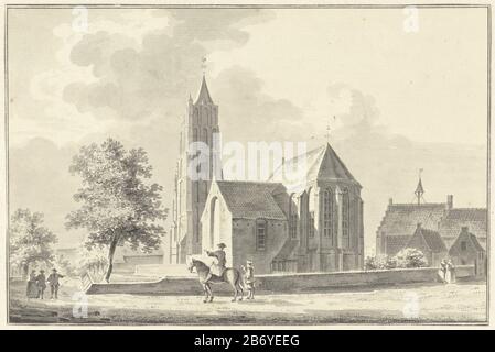 Kerk en stadhuis te Heukelom Chiesa e municipio Heukelom Tipo Di Proprietà: Disegno numero Oggetto: RP-T-1890-A-2279 fabbricante : artista: Pieter Jan van Liender Appuntamenti: 1756 caratteristiche Fisiche: Penna e pennello in materiale grigio: Tecnologia dell'inchiostro carta: Dimensione penna / pennello: H 146 mm × W 220 mm Oggetto: Chiesa (esterno) comune capovolgimenti di città e villaggi (CON NOME) Dove: Heukelum Foto Stock