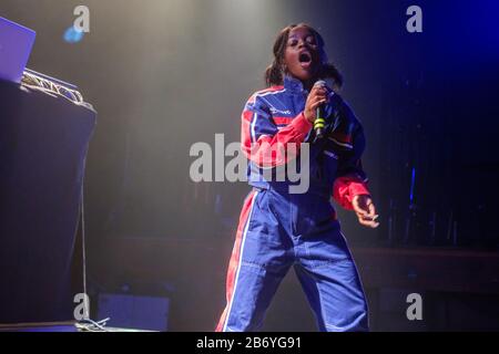 Copenaghen, Danimarca. 09th, marzo 2020. Il rapper australiano e cantante Tkay Maidza si esibisce in un concerto dal vivo a Pumpehuset a Copenhagen. (Photo Credit: Gonzales Photo - Bo Kallberg). Foto Stock