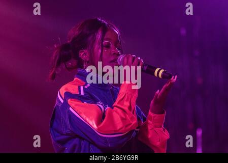 Copenaghen, Danimarca. 09th, marzo 2020. Il rapper australiano e cantante Tkay Maidza si esibisce in un concerto dal vivo a Pumpehuset a Copenhagen. (Photo Credit: Gonzales Photo - Bo Kallberg). Foto Stock