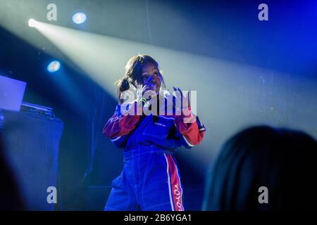 Copenaghen, Danimarca. 09th, marzo 2020. Il rapper australiano e cantante Tkay Maidza si esibisce in un concerto dal vivo a Pumpehuset a Copenhagen. (Photo Credit: Gonzales Photo - Bo Kallberg). Foto Stock