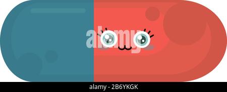 Carino gomma, illustrazione, vettore su sfondo bianco. Illustrazione Vettoriale