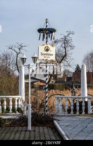 Hechtsee-Terrassen Beer Garden A Mahlsdorfer Str. 58, Hoppegarten, Brandeburgo, Germania Foto Stock