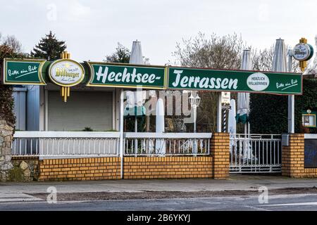 Hechtsee-Terrassen Beer Garden A Mahlsdorfer Str. 58, Hoppegarten, Brandeburgo, Germania Foto Stock