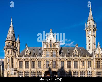 Belgio, Fiandre, Gand (Gand). Ex ufficio postale sul Korenmarkt (mercato del mais). Foto Stock