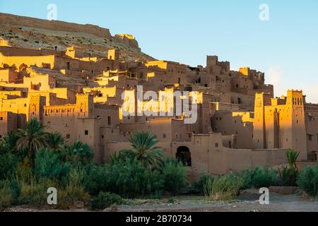 Il Marocco, Sous-Massa (Sous-Massa-Draa), provincia di Ouarzazate. Ksar di Ait Ben Haddou (Ait Benhaddou). Foto Stock