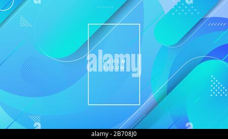 Colorful landing page abstract forma geometrica e sfondo dinamico sul colore gradiente. Illustrazione Vettoriale