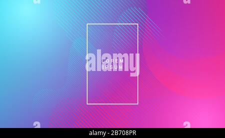 Colorful landing page abstract forma geometrica e sfondo dinamico sul colore gradiente. Illustrazione Vettoriale