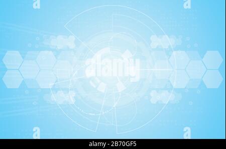 Medicina medica astratta e scienza concetto innovazione tecnologia strutture molecolari chimico .spazio per testo. Sfondo vettoriale Illustrazione Vettoriale
