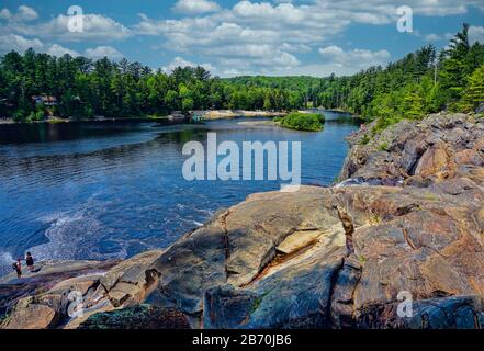 High Falls In Bracebridge, Ontario , Canada Nord America Foto Stock