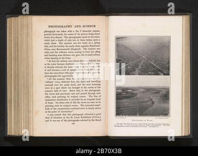 Kruisende golven en een patroon dat de stromming heedft gemaakt in zand Photography of Waves (titel op Object) Intersecante onde e un modello che ha creato il flusso di sabbia in fotografia o onde (title Object) Oggetto tipo: Stampa fotomeccanica pagina Oggetto numero: RP-F-2001-7-462-30 Iscrizioni / marchi: Iscrizione, ristampato: "L'illustrazione in alto mostra due onde che si incrociano, e ciascuna continua a modo suo. Ci sono voluti sei mesi di attesa Per Ottenere questa fotografia. La fotografia inferiore mostra le onde di sabbia prodotte dalle correnti. (Vedi Cap. Xx.) Creatore Di Fabbricazione: Photogr Foto Stock