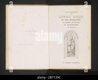 La Chapelle Notre-Dame au bois d'Argenteau: Esquisses généalogique et historique sur l'ancienne seigneurie des terres et libres d'Argenteau Hermalle (oggetto del titolo) Tipo Di Oggetto: Libro numero articolo: RP-F 2001-7-1321 Iscrizioni / marchi: Annotazione, prima interlea, scritto a mano, 'AGO / 1994'annota, scritto a mano... 1854 Materiale: Cartone carta tessile Tecnica stampa / saline / colore dimensioni orlate: H 247 mm × W 165 mm × d 15 mm Foto Stock