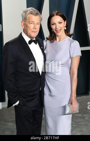 2020 Vanity Fair Oscar Party segue gli Oscar 92nd presso il Wallis Annenberg Center for the Performing Arts di Beverly Hills, California, il 9 febbraio 2020. Con: David Foster, Katharine Mcphee Dove: Beverly Hills, California, Stati Uniti Quando: 10 Feb 2020 Credito: Sheri Determan/Wenn.com Foto Stock