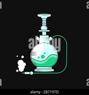 Hookah Vector Illustration Adatto Per Biglietti D'Auguri, Poster Illustrazione Vettoriale