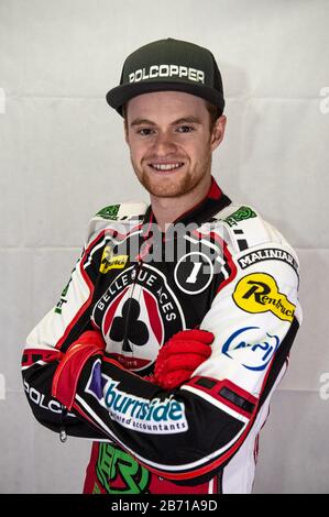 Manchester, Manchester. 12th Mar, 2020. Manchester, Inghilterra - 12 Marzo Brady Kurtz Di Belle Vue Aces Durante Il Belle Vue Speedway Media Day, Al National Speedway Stadium Di Manchester, Giovedì 12 Marzo 2020. (Credit: Ian Charles | Mi News) Credit: Mi News & Sport /Alamy Live News Foto Stock