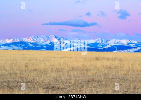 prima luce sulla gamma anaconda vicino anaconda, montana Foto Stock