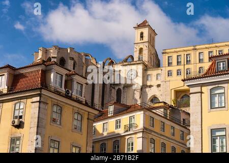 Convento do Carmo a Lisbona, Portogallo Foto Stock