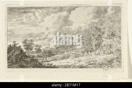 Landschap met twee wandelaars Landscape with Two hikers tipo di oggetto: Picture numero articolo: RP-P-OB-26.4332 Catalogusreferentie: Hippert & Linnig 69Opmerking: 4 (4) basato sulla collezione RMA Produttore : printmaker Ernst Willem Jan Bagelaar (edificio elencato) per il disegno di Ernst Willem Jan Bagelaar (proprietà elencate) Luogo produzione: Olanda Data: 1798 - 1837 caratteristiche Fisiche: Acquaforte e cartongesso materiale: Carta Tecnica: Acquaforte / drypoint dimensioni: Bordo della lastra: H 74 mm × W 128 mm Oggetto: Paesaggi nella zona temperata ( + paesaggio con figure, staff) Foto Stock