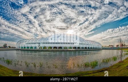 L'Innovation, Science and Technology Building, progettato dall'architetto Dr. Santiago Calatrava alla Florida Polytechnic University di Lakeland Florida Foto Stock