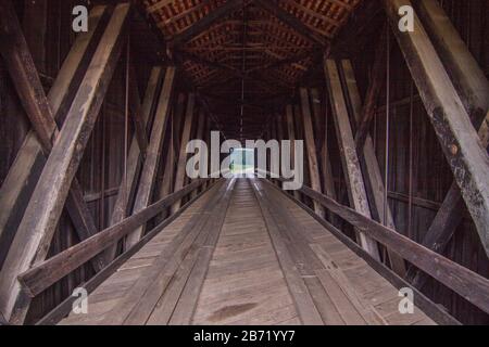 Burfordville Covered Bridge Foto Stock