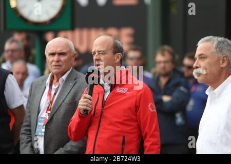 Albert Park, Melbourne, Victoria, Australia. 13th Mar, 2020. FIA Formula Uno World Championship 2020 - Formula Uno Rolex Australian Grand Prix - Conferenza stampa per annunciare formalmente la cancellazione del GP d'Australia - il CEO della Australian Grand Prix Corporation, Andrew Westacott risponde a una domanda della grande media Gallery - Image Credit: Brett keating/Alamy Live News Foto Stock