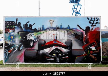 Melbourne, Australia. 13 Marzo 2020. Motorsports: Campionato del mondo di Formula Uno FIA 2020, Gran Premio d'Australia, disegno al Paddock di F1 | utilizzo nel mondo Credit: DPA/Alamy Live News Foto Stock