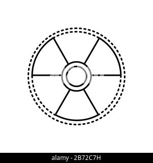 Icona del segno di radiazione Illustrazione Vettoriale