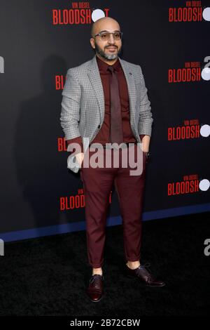 10 marzo 2020, Westwood, CA, USA: Los ANGELES - 10 MARZO: Dinesh Shamdasani alla Premiere ''Bloodshot'' al Village Theatre il 10 marzo 2020 a Westwood, Ca''Bloodshot' (Credit Image: © Kay Blake/ZUMA Wire) Foto Stock