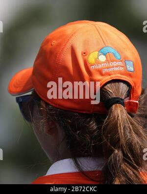 Miami GARDENS, FL - MARZO 13: Miami Open Tennis Match annullato a causa dello scoppio di coronavirus il 13 Marzo 2020 a Miami Gardens, Florida. People: Atmosphere Credit: Storms Media Group/Alamy Live News Foto Stock