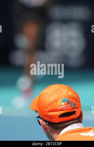 Miami GARDENS, FL - MARZO 13: Miami Open Tennis Match annullato a causa dello scoppio di coronavirus il 13 Marzo 2020 a Miami Gardens, Florida. People: Atmosphere Credit: Storms Media Group/Alamy Live News Foto Stock