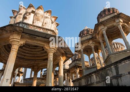Ahar cenotafs reale Udaipur Rajasthan India Foto Stock