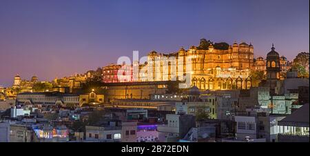 City Palace Udaipur Rajasthan in India Foto Stock
