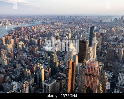 Vista dall'Empire State Building Foto Stock