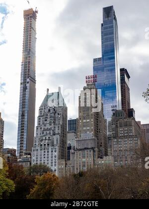 Guardando a sud da Central Park Foto Stock