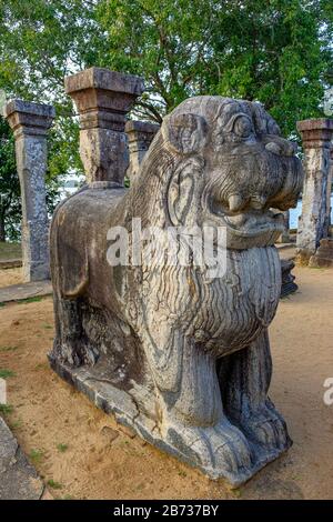 Real Consiglio Camera Del Palazzo Nissanka Malla A Polonnaruwa, Sri Lanka. Foto Stock