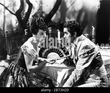 Gale SONDERGAARD come Inez Quintero e TYRONE POTERE come Diego Vega aka Zorro NEL MARCHIO DI ZORRO 1940 regista ROUBEN MAMOULIAN romanzo Johnston McCulley Twentieth Century Fox Foto Stock