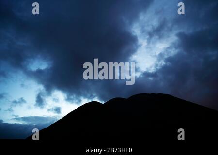 Cieli spettacolari su Greenhow Hill durante la tempesta Dennis 09-02-2020 Foto Stock