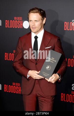 Los Angeles, California. 10 Marzo 2020. Sam Heughan agli arrivi per BLOODSHOT Premiere, Regency Village Theatre - Westwood, Los Angeles, CA 10 marzo 2020. Credit: Priscilla Grant/Everett Collection/Alamy Live News Foto Stock
