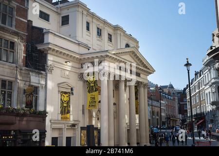 Il Lyceum Theatre nella città di Westminster, su Wellington Street, Londra. Foto Stock