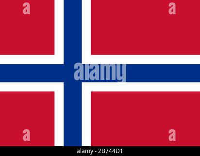 Bandiera di Norvegia - Norwegian flag standard ratio - modalità colore RGB reale Foto Stock