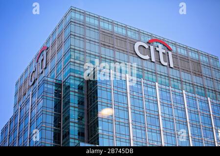 Il Citi palazzo Canary Wharf Foto Stock