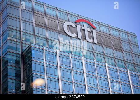 Il Citi palazzo Canary Wharf Foto Stock