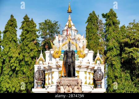Pho Khun Ngam Muang Monumento, Phayao, Thailandia Foto Stock